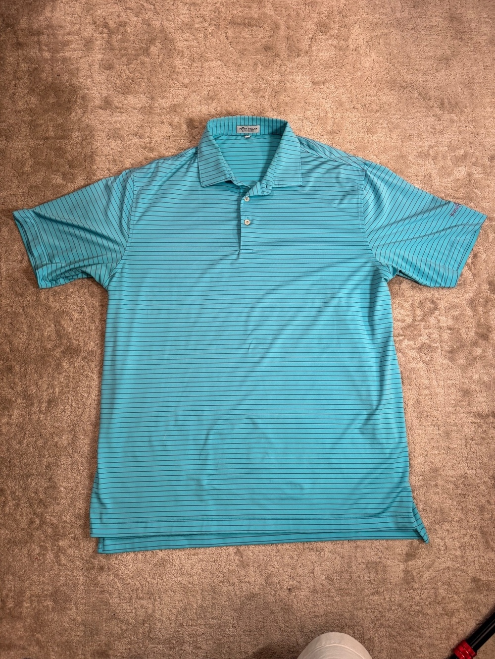 Peter Millar Summer Comfort Thornblade Striped Polo Shirt XL